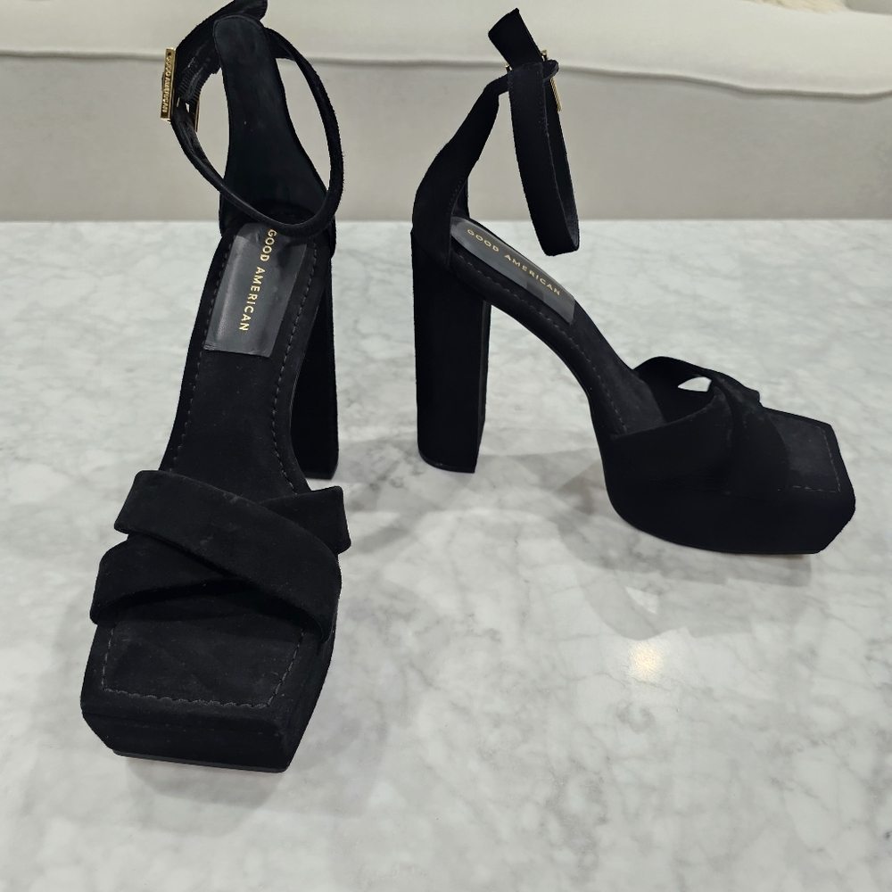 Good American Black Heels
